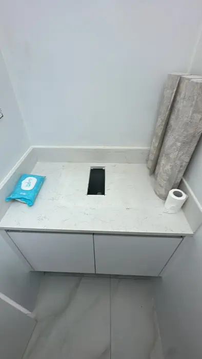 Bathroom sink & vanity — Before