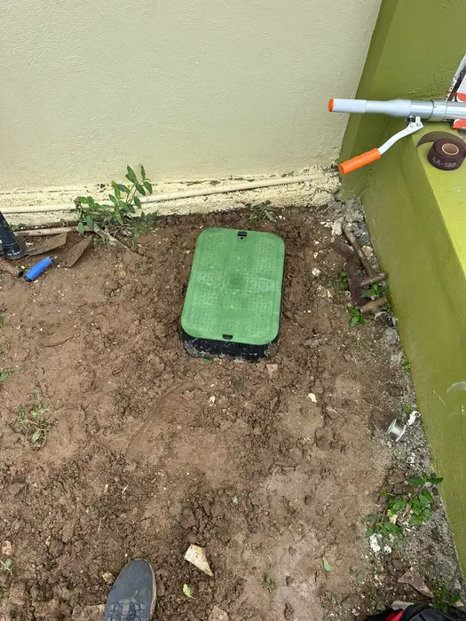 Water line & shut-off valve — Finished