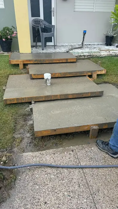 Concrete entry pads — Finished