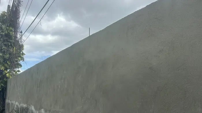 Concrete block wall — Finished