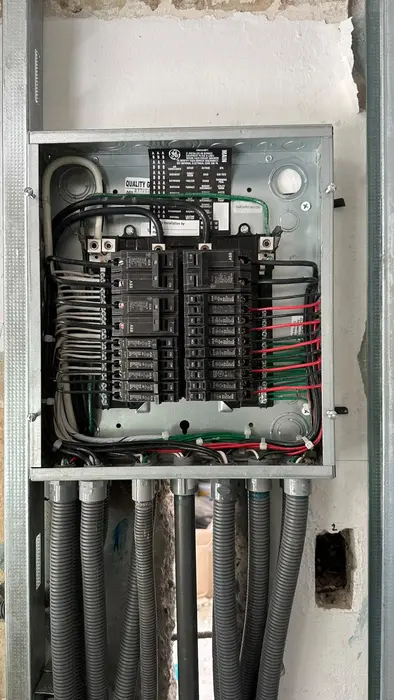 Electrical panel installation — Panel wiring