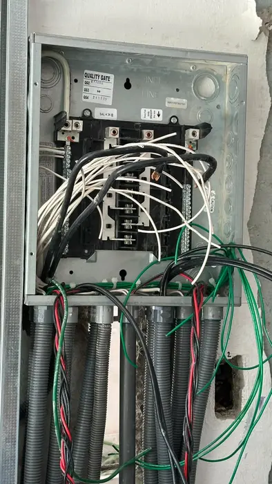 Electrical panel installation — In progress