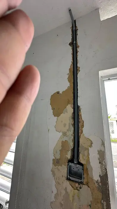 In-wall electrical conduit — In progress