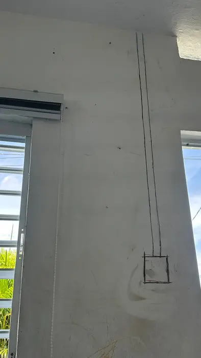 In-wall electrical conduit — Finished